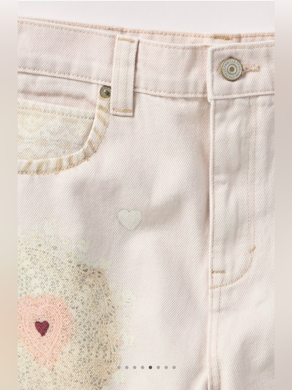 NWT Free People 29 We the Free Tinsley Printed Jeans in Illusions Heirloom Ivory - Picture 6 of 9